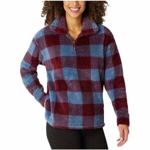 Eddie Bauer Plaid Fleece Women’s Pullover Sweater